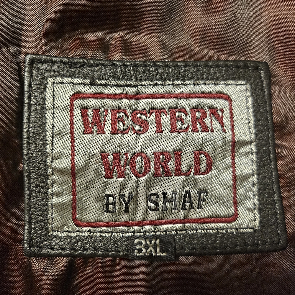 Western World by Shaf Leather Vest Black with Black And Brown Fringe Women’s 3XL - Picture 9 of 16